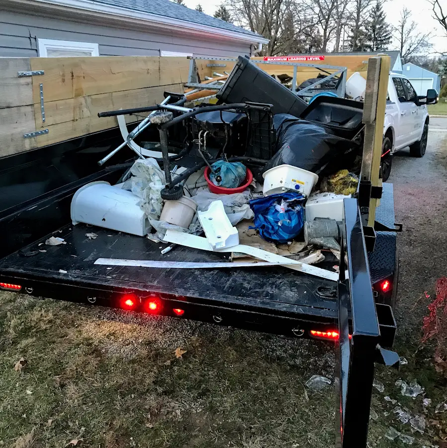 Roll-off dumpster delivered to a residential driveway in Danville